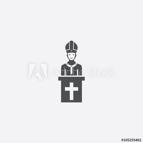 500x500 Pope Icon On White Background