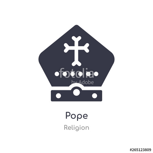 500x500 Pope Icon Isolated Pope Icon Vector Illustration From Religion