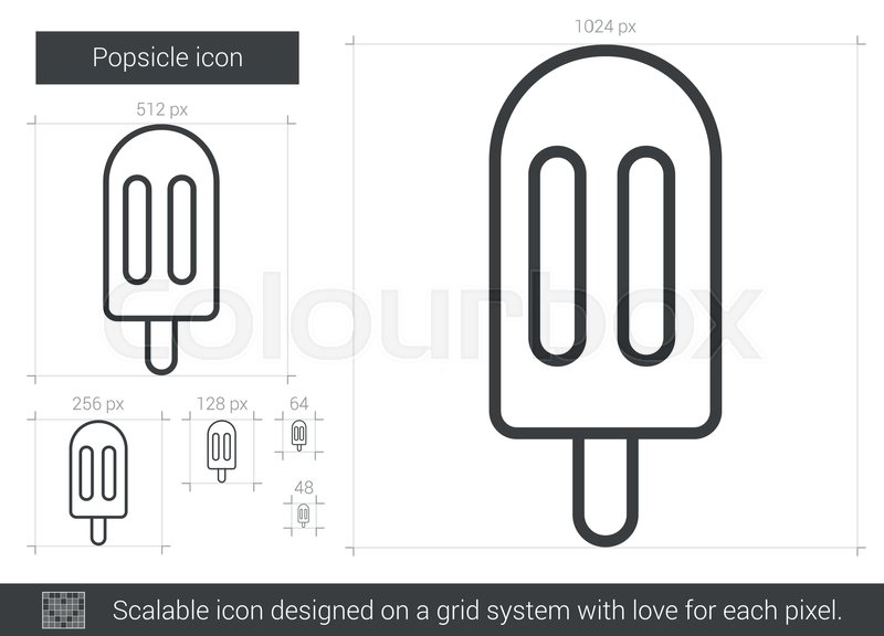 800x576 Popsicle Vector Line Icon Isolated On Stock Vector Colourbox