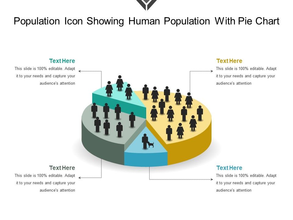 960x720 Population Icon Showing Human Population With Pie Chart