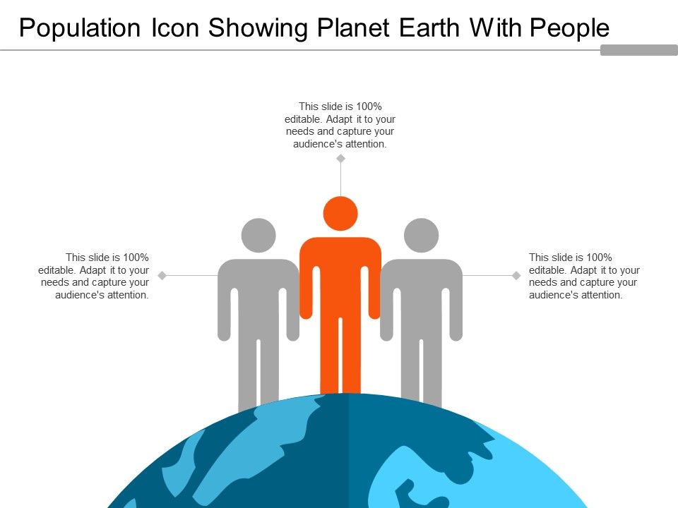 960x720 Population Icon Showing Planet Earth With People Powerpoint