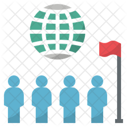 256x256 Population Icon Of Flat Style