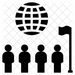 256x256 Population Icon Of Glyph Style