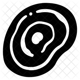 Sliced Pork Icon Of Glyph Style 256x256 Sliced Pork Icon Of Glyph Style