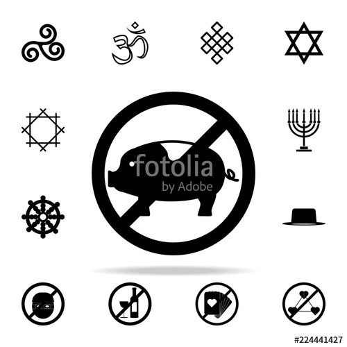 Ban On Pork Icon Religion Icons Universal Set For Web And Mobile 500x500 Ban On Pork Icon Religion Icons Universal Set For Web And Mobile