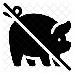 No Pork Icon Of Glyph Style 256x256 No Pork Icon Of Glyph Style