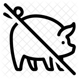 No Pork Icon Of Line Style 256x256 No Pork Icon Of Line Style