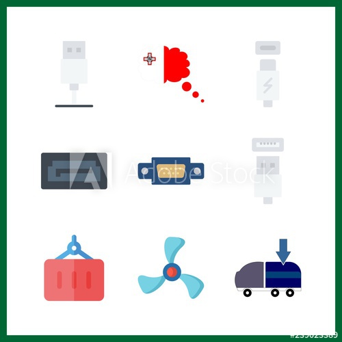 500x500 Port Icon Vector Illustration Port Set Ship Propeller And Sata