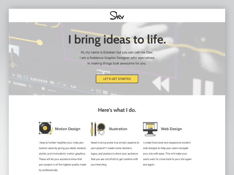 800x600 Personal Portfolio Site Wip