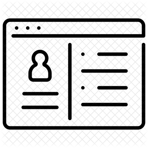 512x512 Website Portfolio Icon Of Line Style