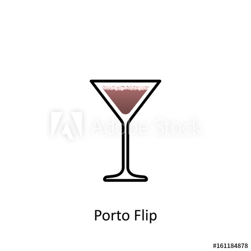 500x500 Porto Flip Cocktail Icon In Flat Style