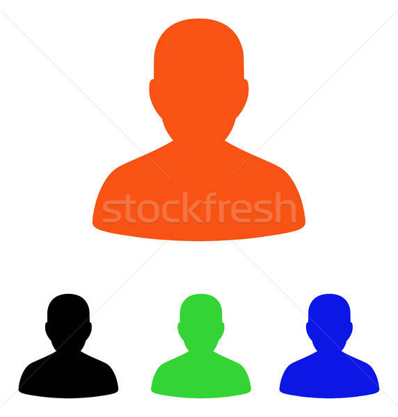 572x600 Portrait Flat Vector Icon Vector Illustration Victor Ivlichev