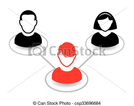 450x357 Human Portrait And Icon Vector Illustration Office Team