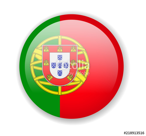 500x465 Portugal Flag Round Bright Icon On A White Background Stock