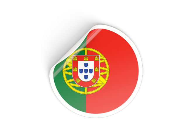 640x480 Round Sticker Illustration Of Flag Of Portugal