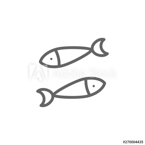 500x500 Portugal Fish, Sardines Icon Element Of Portugal Icon Thin Line