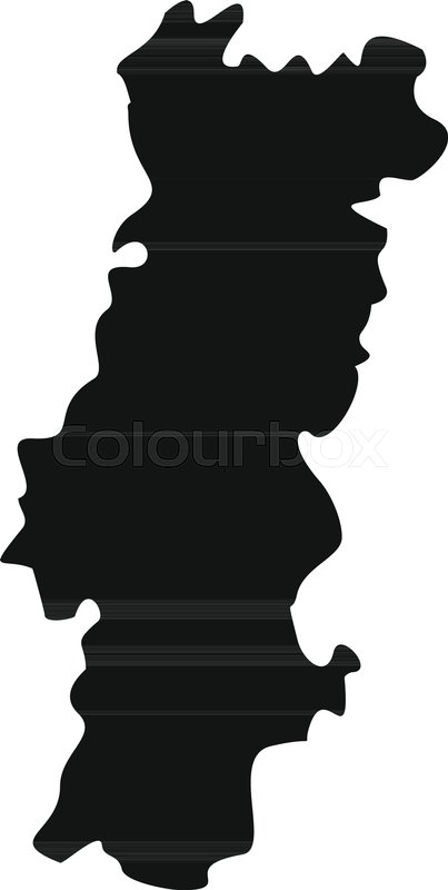 403x800 Portugal Map Icon Simple Illustration Stock Vector Colourbox