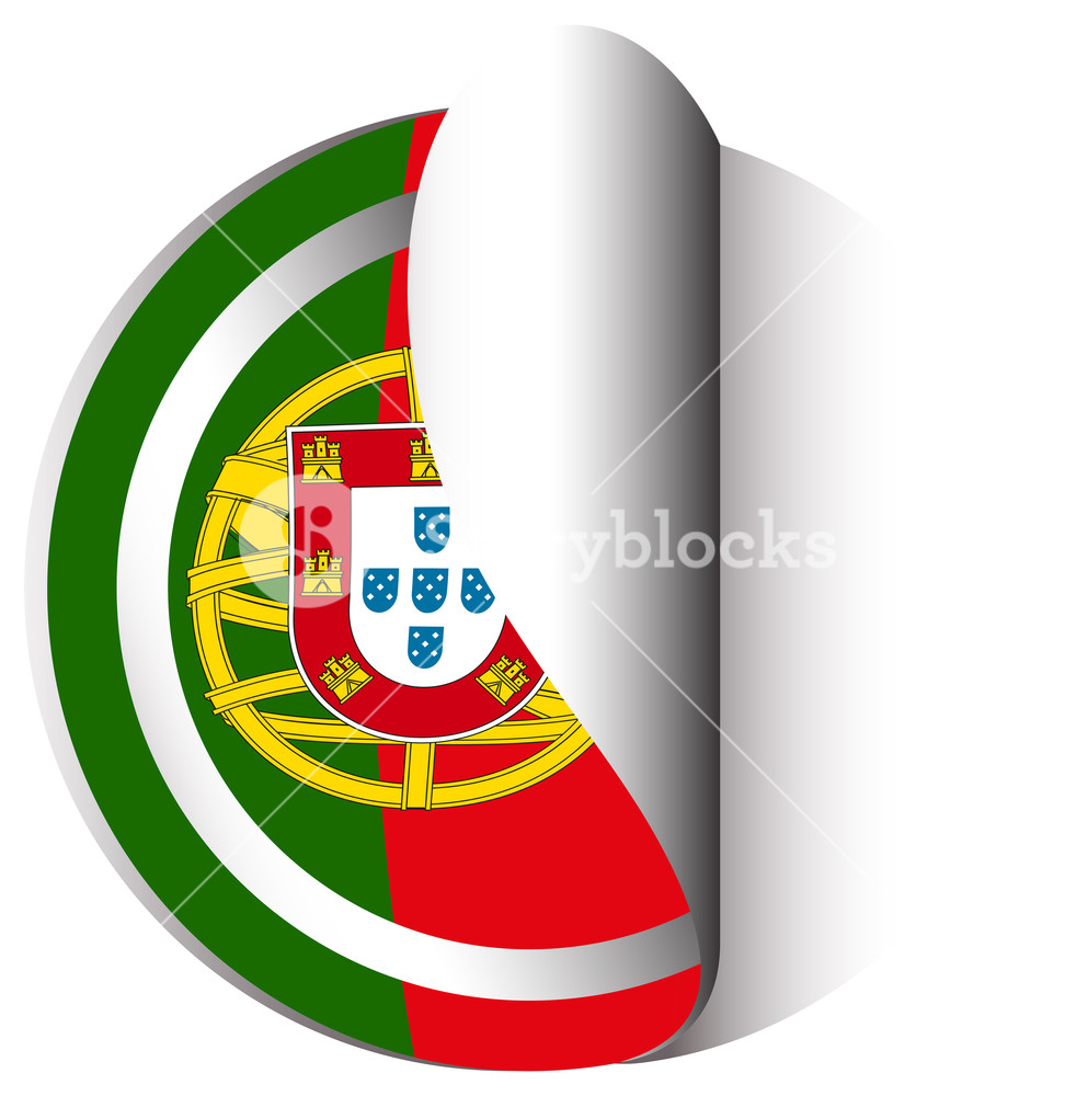 982x1000 Icon Design For Flag Of Portugal Royalty Free Stock Image