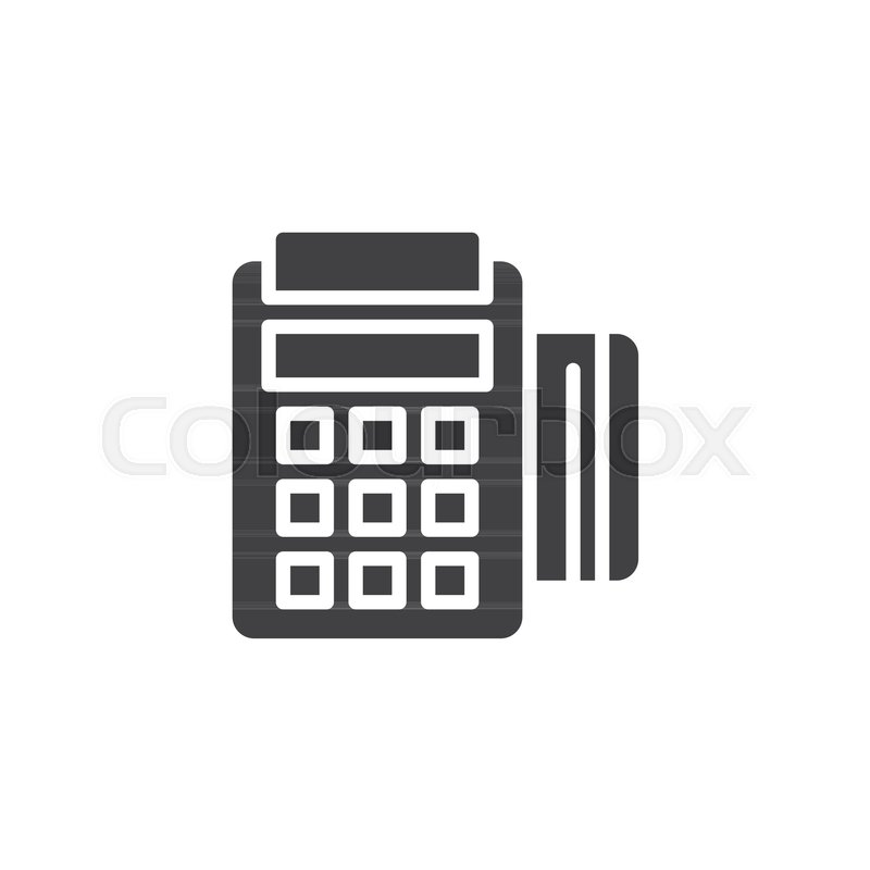 800x800 Pos Terminal Vector Icon Filled Flat Stock Vector Colourbox