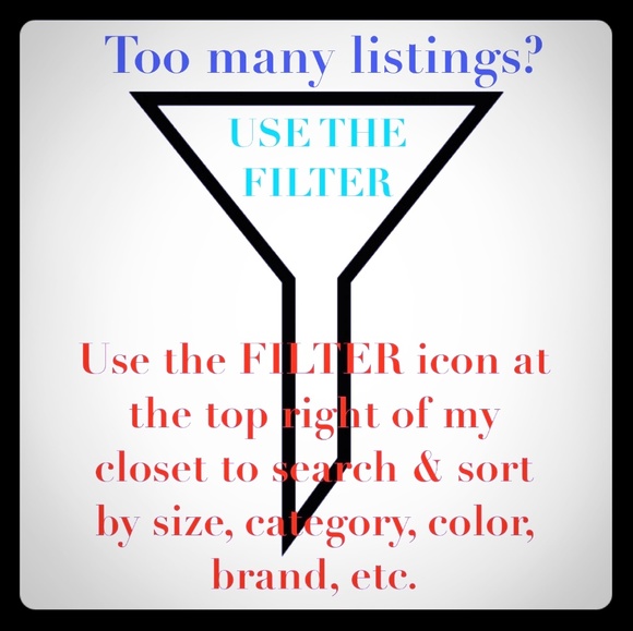 580x579 Other Find Your Size Easily Use The Filter Icon Poshmark