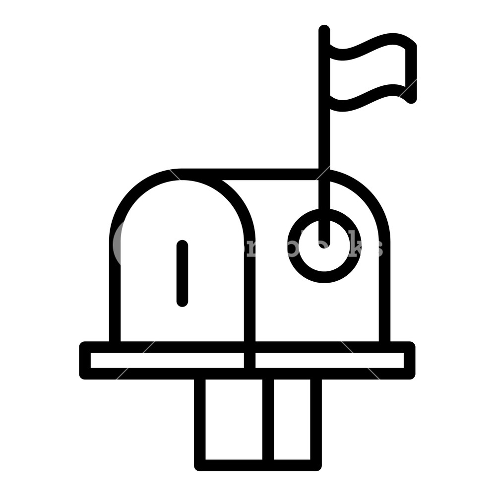 1000x1000 Outdoor Post Box Icon Outline Outdoor Post Box Vector Icon