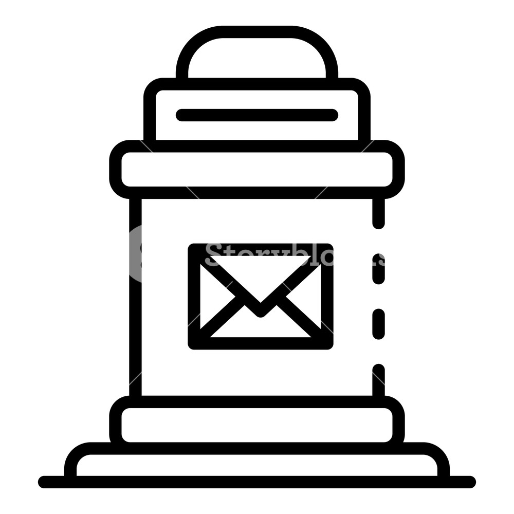 1000x1000 Post Box Icon Outline Post Box Vector Icon For Web Design