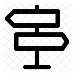 256x256 Sign Post Icon Of Line Style