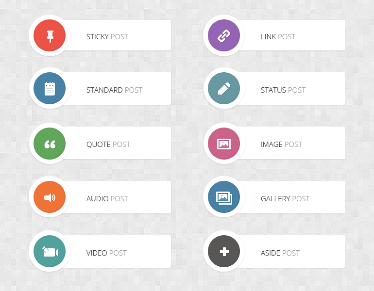 770x600 Wordpress Post Format Icons
