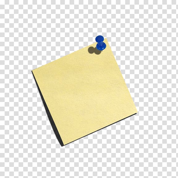 576x576 Yellow Note Pinned With Blue Pin, Post It Note Paper Icon, Yellow