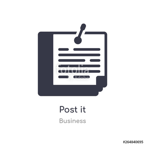 500x500 Post It Outline Icon Isolated Line Vector Illustration