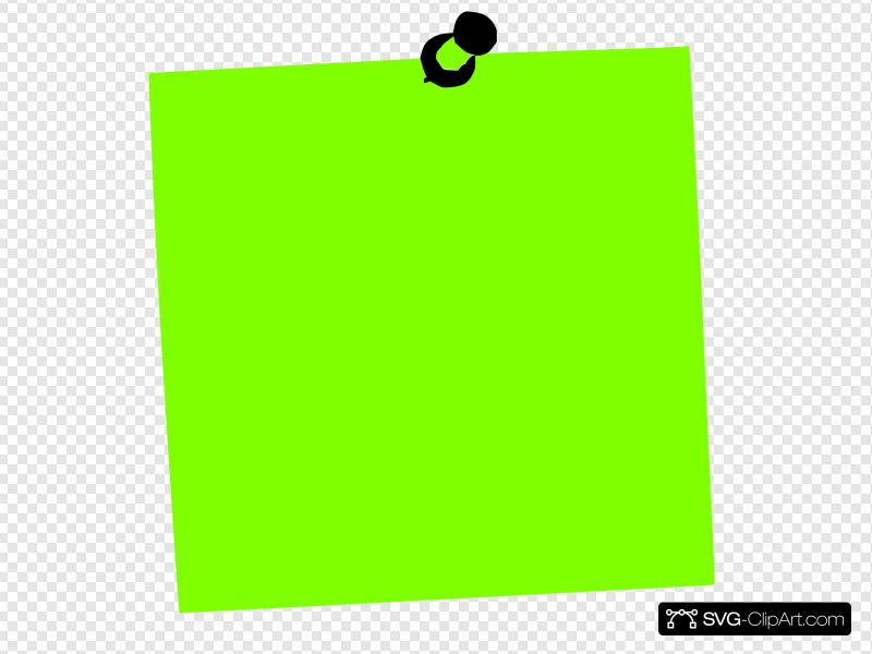 800x600 Post It Note Green Clip Art, Icon