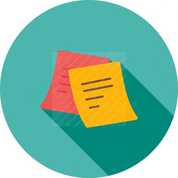 600x600 Sticky Notes Flat Shadowed Icon