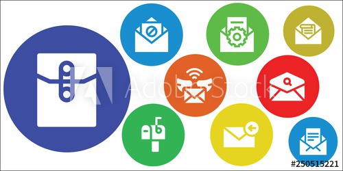 500x250 Postage Icon Set