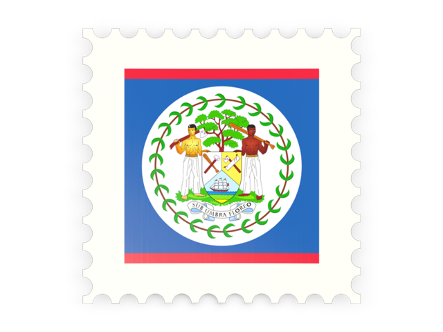 640x480 Postage Stamp Icon Illustration Of Flag Of Belize