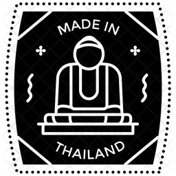 256x256 Thailand Stamp Icon Of Glyph Style