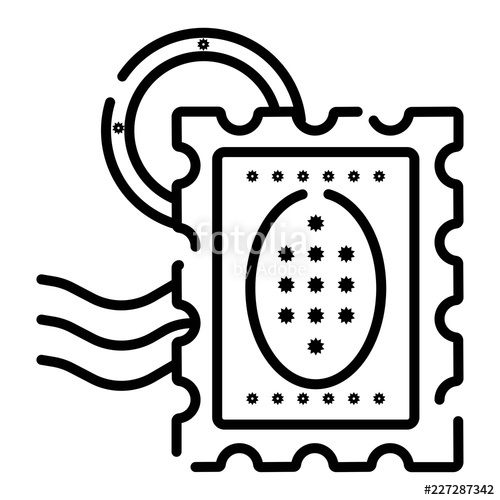 500x500 Postage Stamp Icon Vector Illustration Stock Image And Royalty