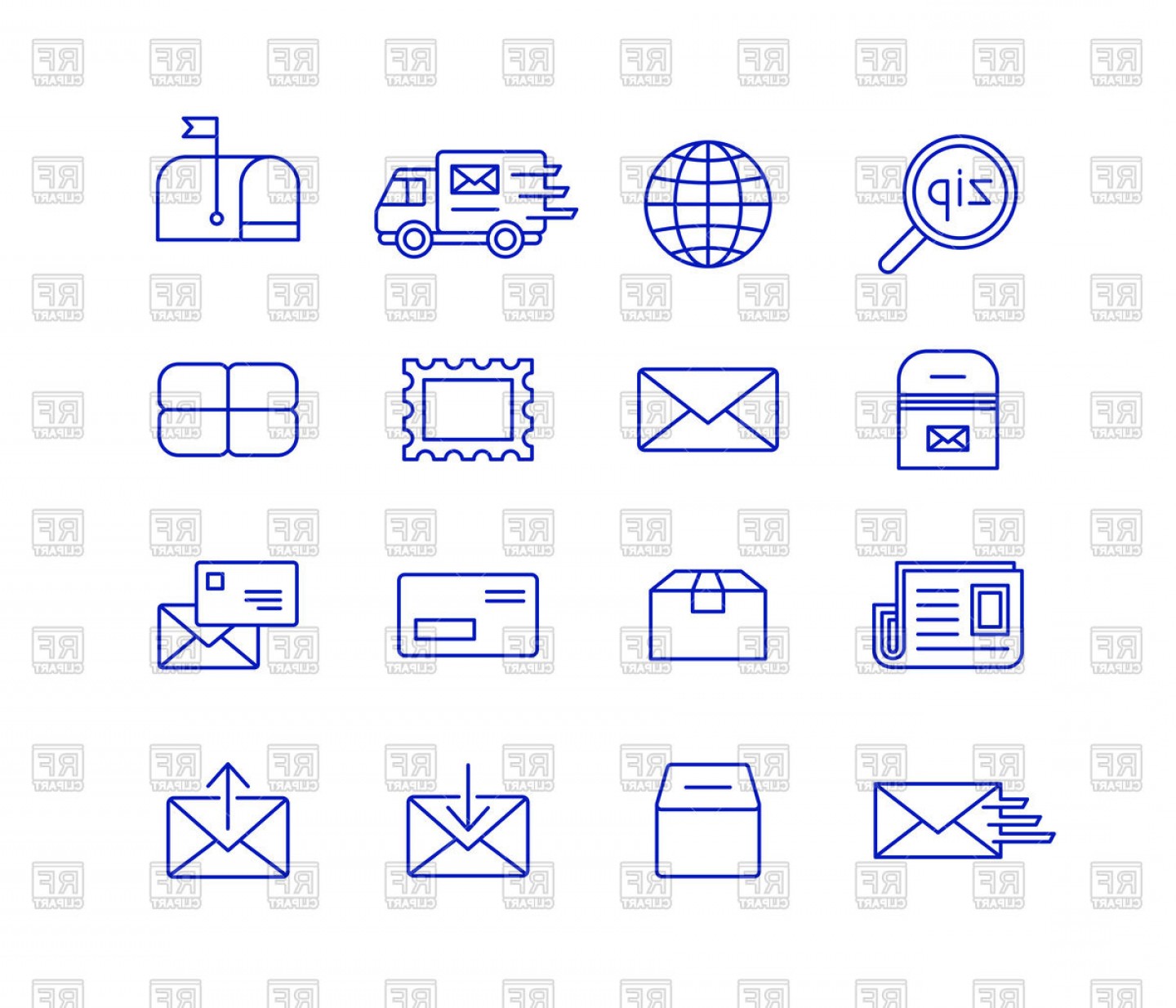 1440x1234 Mail And Postal Service Icon Set Fast Delivery Transporting