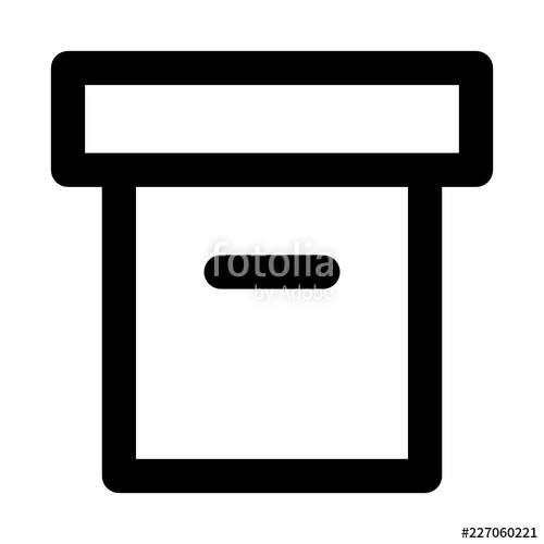 500x500 Box Mail Postal Service Envelope Delivery Vector Icon Stock Image