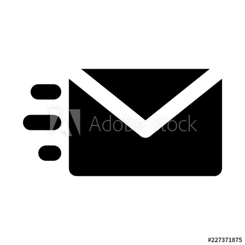 500x500 Express Send Mail Postal Service Envelope Delivery Vector Icon