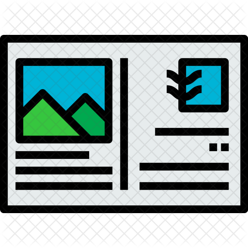 512x512 Postcard Icon Of Colored Outline Style