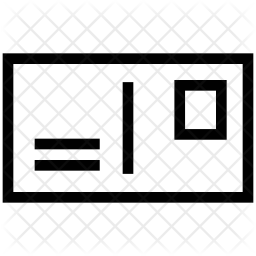 256x256 Postcard Icon Of Glyph Style