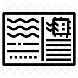 256x256 Postcard Icon Of Line Style