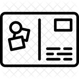 256x256 Postcard Icon Of Line Style