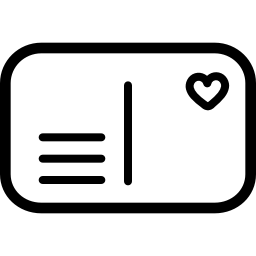 512x512 Postcard Rectangular Rounded Outline Icons Free Download