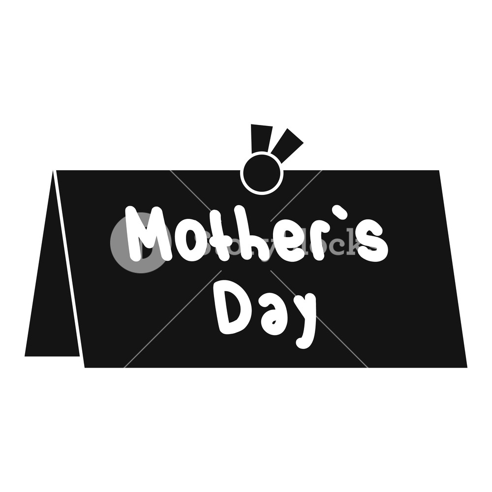 1000x1000 Mother Day Postcard Icon Simple Illustration Of Mother Day