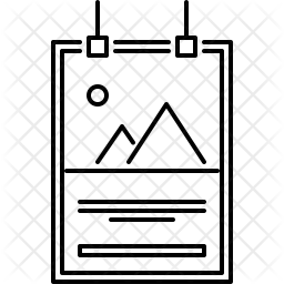 256x256 Poster Icon Of Line Style