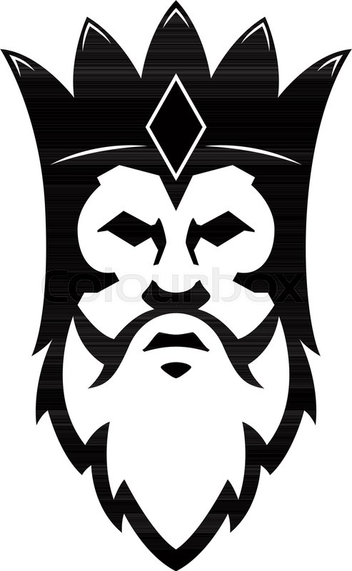 493x800 Bearded King Icon Design Element For Stock Vector Colourbox