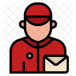 256x256 Postman Icon Of Colored Outline Style