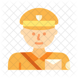 256x256 Postman Icon Of Flat Style