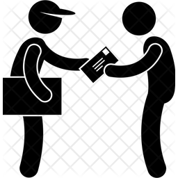 256x256 Postman Icon Of Glyph Style